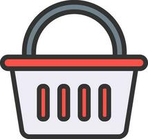 Basket icon vector image. Suitable for mobile apps, web apps and print media.