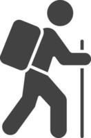 Trekking icon vector image. Suitable for mobile apps, web apps and print media.