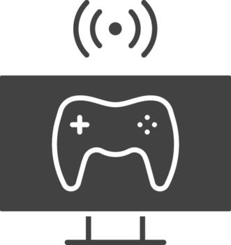 Streaming icon vector image. Suitable for mobile apps, web apps and print media.