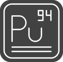 Plutonium icon vector image. Suitable for mobile apps, web apps and print media.