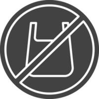 No el plastico pantalones icono vector imagen. adecuado para móvil aplicaciones, web aplicaciones y impresión medios de comunicación.