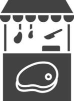 Meat Stall icon vector image. Suitable for mobile apps, web apps and print media.