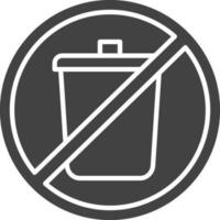 No tirar basura icono vector imagen. adecuado para móvil aplicaciones, web aplicaciones y impresión medios de comunicación.