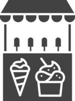 Ice Cream Stall icon vector image. Suitable for mobile apps, web apps and print media.