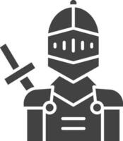 Knight icon vector image. Suitable for mobile apps, web apps and print media.