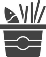 Fish And Chips icon vector image. Suitable for mobile apps, web apps and print media.