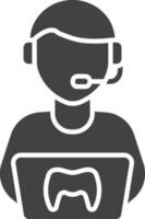 Gamer icon vector image. Suitable for mobile apps, web apps and print media.