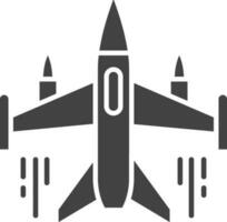 Fighter Jet icon vector image. Suitable for mobile apps, web apps and print media.