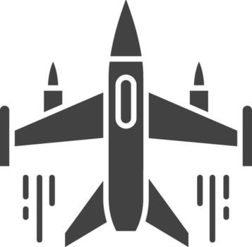 Fighter Jet icon vector image. Suitable for mobile apps, web apps and print media.