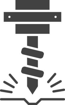 perforación máquina icono vector imagen. adecuado para móvil aplicaciones, web aplicaciones y impresión medios de comunicación.