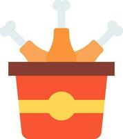 Chicken Bucket icon vector image.
