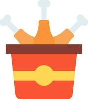 Chicken Bucket icon vector image.