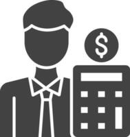 Accountant icon vector image. Suitable for mobile apps, web apps and print media.