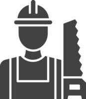 Carpenter icon vector image. Suitable for mobile apps, web apps and print media.
