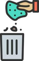 Litter icon vector image. Suitable for mobile apps, web apps and print media.