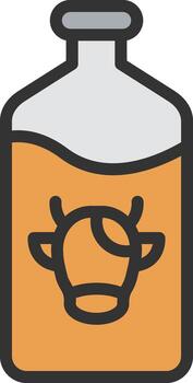 Milk icon vector image. Suitable for mobile apps, web apps and print media.
