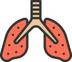 Lungs icon vector image. Suitable for mobile apps, web apps and print media.