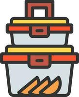 Lunch Box icon vector image. Suitable for mobile apps, web apps and print media.