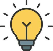 Lightbulb icon vector image. Suitable for mobile apps, web apps and print media.