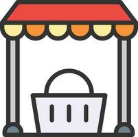 Local Market icon vector image. Suitable for mobile apps, web apps and print media.