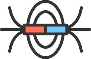 Magnetic Field icon vector image. Suitable for mobile apps, web apps and print media.