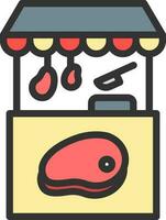 Meat Stall icon vector image. Suitable for mobile apps, web apps and print media.