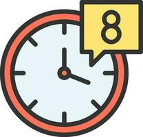 Working Hours icon vector image. Suitable for mobile apps, web apps and print media.