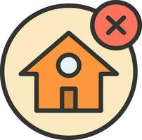 No House icon vector image. Suitable for mobile apps, web apps and print media.