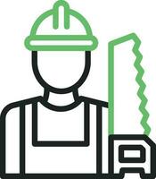 Carpenter icon vector image. Suitable for mobile apps, web apps and print media.