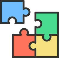 Puzzle Part icon vector image. Suitable for mobile apps, web apps and print media.