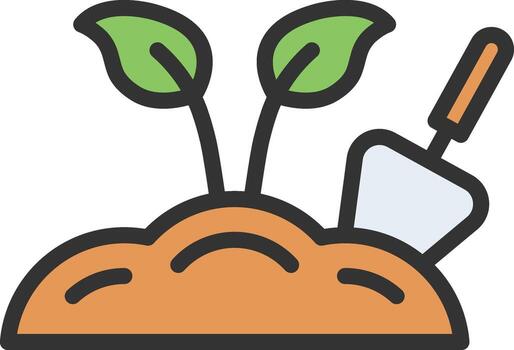Planting icon vector image. Suitable for mobile apps, web apps and print media.