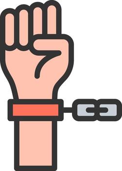 Slavery icon vector image. Suitable for mobile apps, web apps and print media.