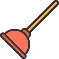Plunger icon vector image. Suitable for mobile apps, web apps and print media.