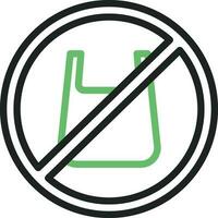 No Plastic Bags icon vector image. Suitable for mobile apps, web apps and print media.