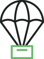 Parachute icon vector image. Suitable for mobile apps, web apps and print media.