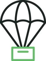 Parachute icon vector image. Suitable for mobile apps, web apps and print media.