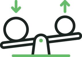 Seesaw icon vector image. Suitable for mobile apps, web apps and print media.