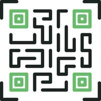 qr código icono vector imagen. adecuado para móvil aplicaciones, web aplicaciones y impresión medios de comunicación.