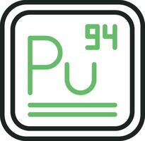 Plutonium icon vector image. Suitable for mobile apps, web apps and print media.