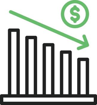 Decrease icon vector image. Suitable for mobile apps, web apps and print media.