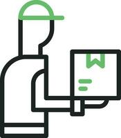 Delivery Man icon vector image. Suitable for mobile apps, web apps and print media.