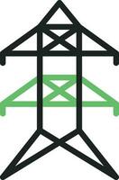 Electric Tower icon vector image. Suitable for mobile apps, web apps and print media.