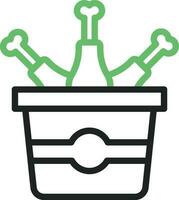 Chicken Bucket icon vector image. Suitable for mobile apps, web apps and print media.
