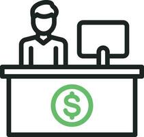 Cash Counter icon vector image. Suitable for mobile apps, web apps and print media.