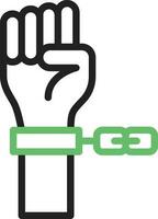 Slavery icon vector image. Suitable for mobile apps, web apps and print media.