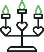 Candelabrum icon vector image. Suitable for mobile apps, web apps and print media.