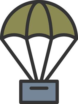 Parachute icon vector image. Suitable for mobile apps, web apps and print media.