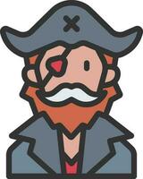 Pirate icon vector image. Suitable for mobile apps, web apps and print media.