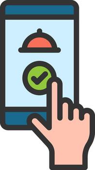 Order Food icon vector image. Suitable for mobile apps, web apps and print media.