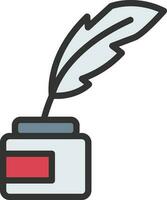 Quill icon vector image. Suitable for mobile apps, web apps and print media.